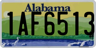 AL license plate 1AF6513