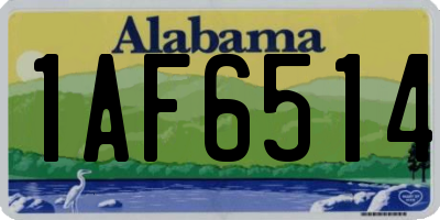 AL license plate 1AF6514