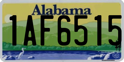AL license plate 1AF6515