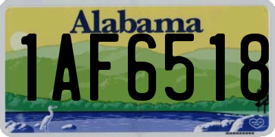 AL license plate 1AF6518