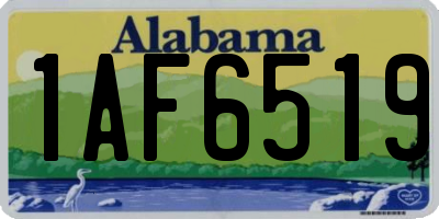 AL license plate 1AF6519