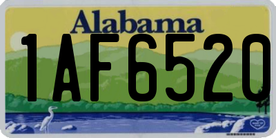 AL license plate 1AF6520