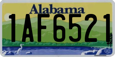AL license plate 1AF6521