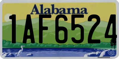 AL license plate 1AF6524