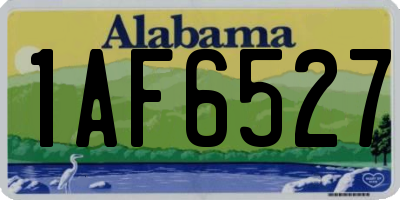 AL license plate 1AF6527