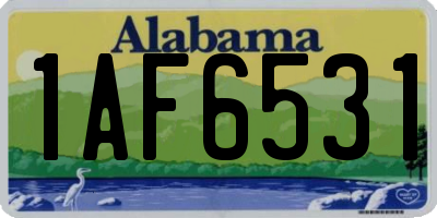 AL license plate 1AF6531