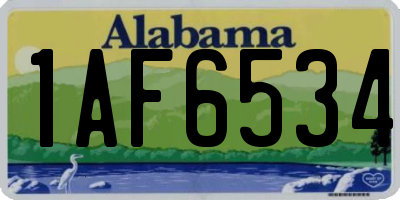 AL license plate 1AF6534