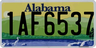 AL license plate 1AF6537