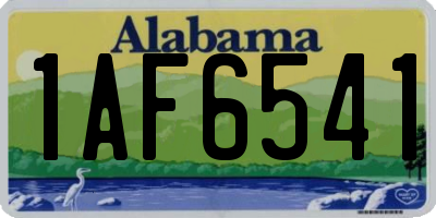 AL license plate 1AF6541
