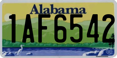 AL license plate 1AF6542