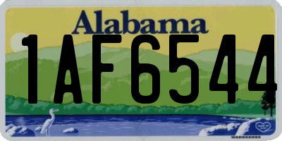 AL license plate 1AF6544