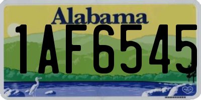 AL license plate 1AF6545
