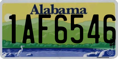 AL license plate 1AF6546