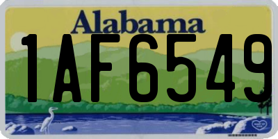 AL license plate 1AF6549