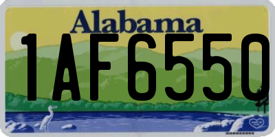 AL license plate 1AF6550