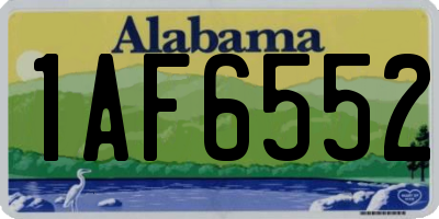 AL license plate 1AF6552