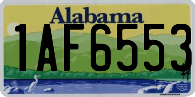 AL license plate 1AF6553