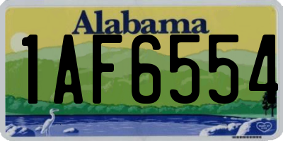 AL license plate 1AF6554