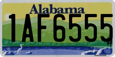 AL license plate 1AF6555
