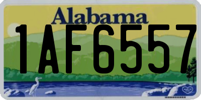 AL license plate 1AF6557