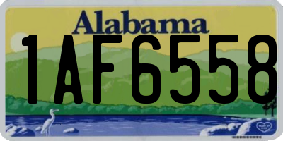 AL license plate 1AF6558