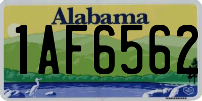 AL license plate 1AF6562