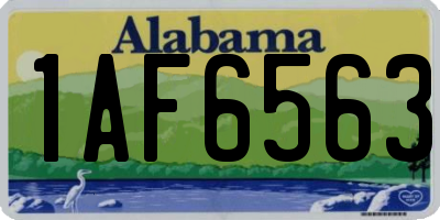 AL license plate 1AF6563