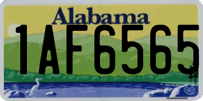 AL license plate 1AF6565