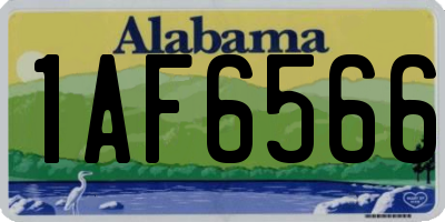 AL license plate 1AF6566