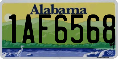 AL license plate 1AF6568