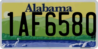 AL license plate 1AF6580