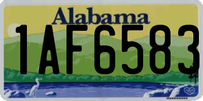 AL license plate 1AF6583
