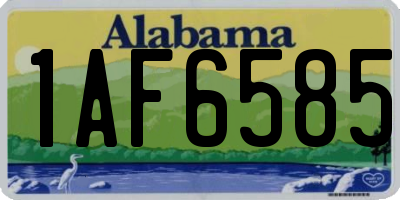 AL license plate 1AF6585