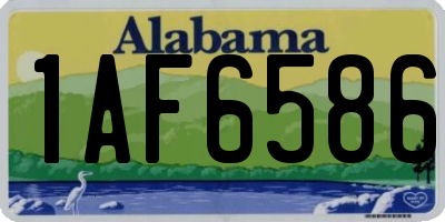 AL license plate 1AF6586