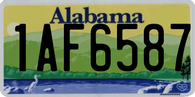 AL license plate 1AF6587