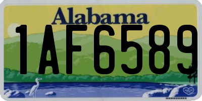 AL license plate 1AF6589