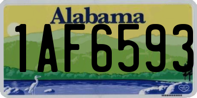 AL license plate 1AF6593