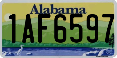 AL license plate 1AF6597