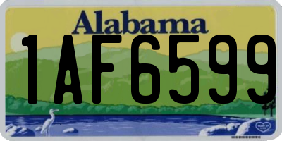 AL license plate 1AF6599