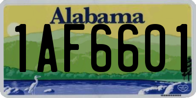 AL license plate 1AF6601