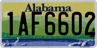 AL license plate 1AF6602