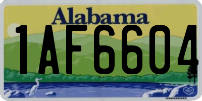 AL license plate 1AF6604