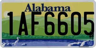 AL license plate 1AF6605