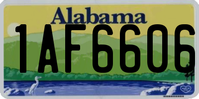AL license plate 1AF6606