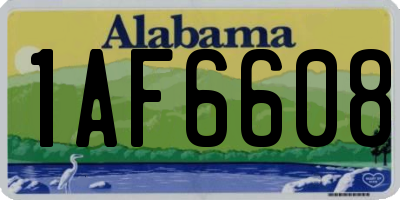 AL license plate 1AF6608