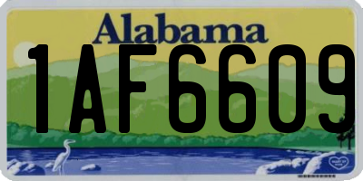 AL license plate 1AF6609