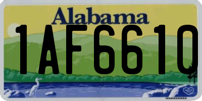 AL license plate 1AF6610
