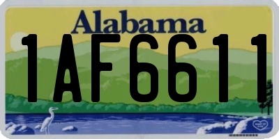 AL license plate 1AF6611