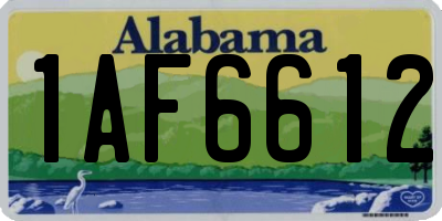 AL license plate 1AF6612