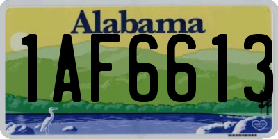 AL license plate 1AF6613